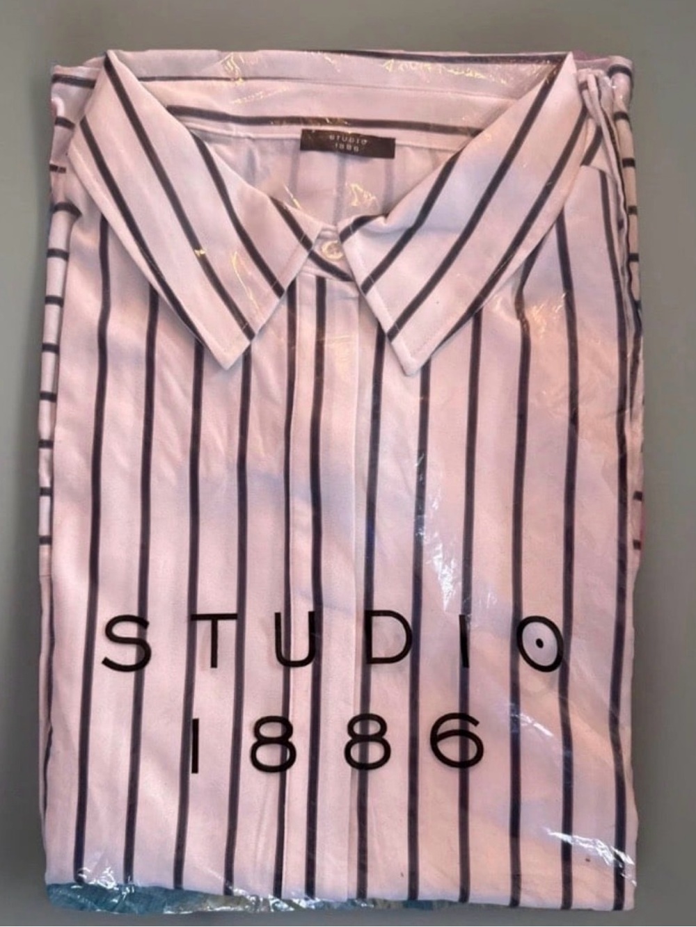 stuido 1886 stripe shirt size 3x 26/28